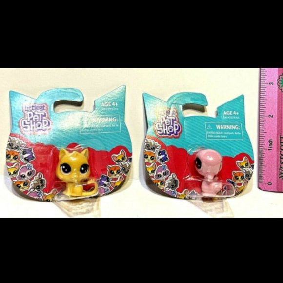 Littlest Pet Shop Lot of 2 Cat & Light Purple Duck LPS Mini-Scale Hasbro New NIP - Picture 8 of 10